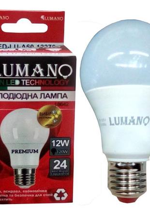 Світлодіодна лампа 12w led a60 e27 6000k 1080lm lu-a60-12274 t...