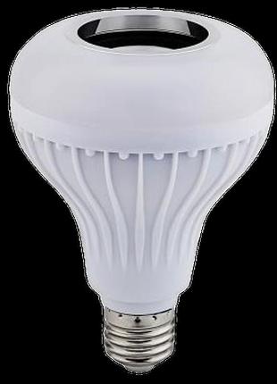 Led лампа-колонка bluetooth з динаміком e27, з пультом, led mu...