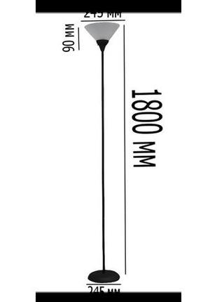 Торшер підлоговий чорний camelia 180 см високий торшер tm lumano