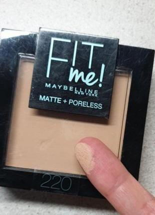 Maybelline fit me!  матуюча пудра5 фото