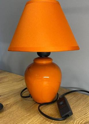 Лампа-торшер настільний помаранчевий carlos е27 ip20 lumano4 фото