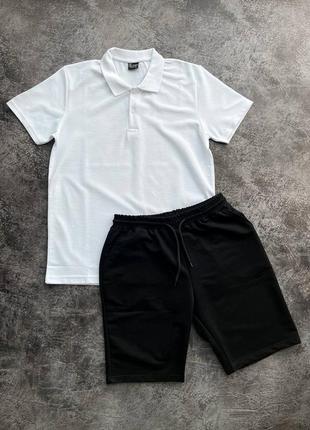Мужской летний комплект . мужская футболка поло и шорты. футболка и шорты. поло и шорты
