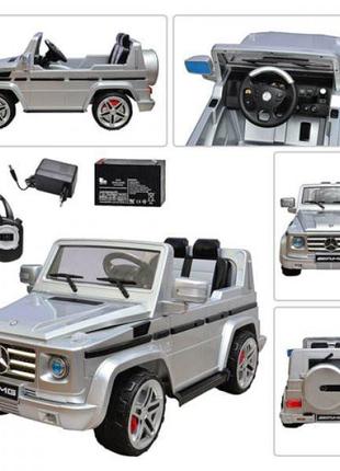 Електромобіль джип bambi mercedes gelandewagen g 55 r-11 срібний