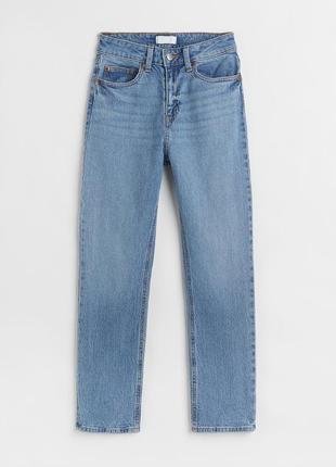 Slim high ankle jeans h&m вузькі джинси з високими щиколотками завищена талія світлі голубі джинси8 фото