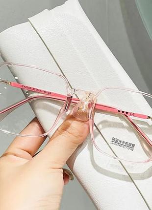 Окуляри квадратні іміджеві для роботи на комп'ютері монітора комп'ютера смартфона із захистом від блакитного світла