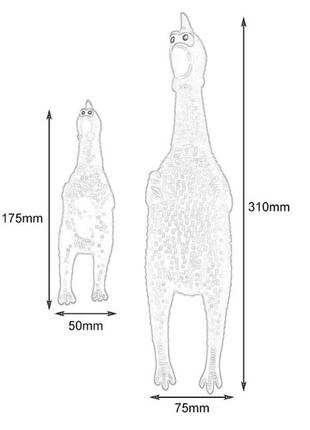 Кричаща курча 31 см. іграшка для собак кричаща курка, курка пискавка3 фото