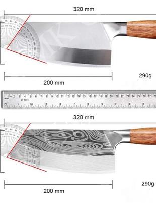 Острый кухонный нож-топор, нож шеф-повара, нож-сечка7 фото