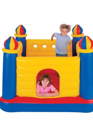 Надувний дитячий ігровий центр - батут intex 48259 "замок"