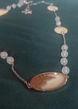 Ніжне брендове колье із перламутром від  next.