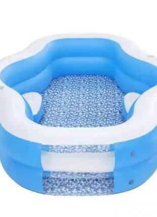 Дитячий надувний басейн bestway 54409 «сімейний», блакитний, 2...2 фото