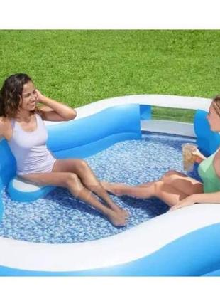 Дитячий надувний басейн bestway 54409 «сімейний», блакитний, 2...8 фото