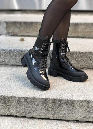 Женские ботинки both patent black