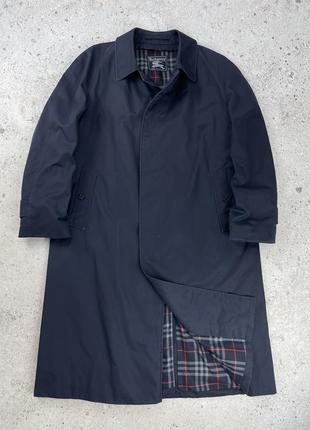 Burberry vintage trench coat navy blue мужской трен плащ оригинал