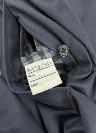 Burberry vintage trench coat navy blue мужской трен плащ оригинал8 фото