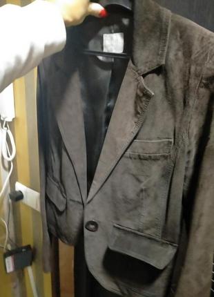 Замшевий коричневий піджак куртка