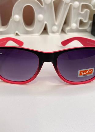 Окуляри сонцезахисні ray-ban чорно-рожеві