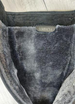 Жіночі зимові чоботи lorbacsa на танкетці текстильні чорні розмір 397 фото