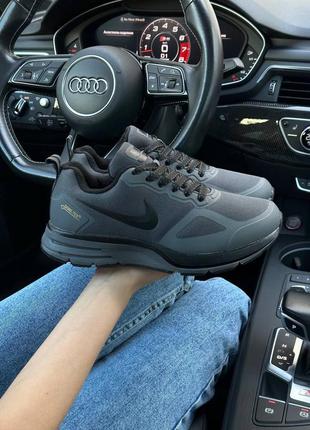 Женские кроссовки nike flykit racer w gore-tex grey black1 фото