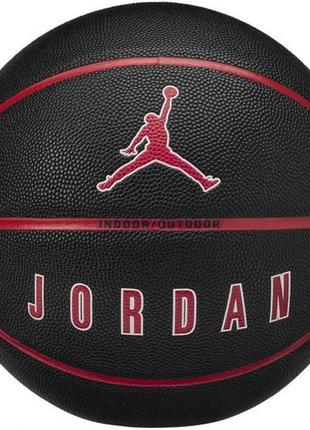 Мяч баскетбольный jordan ultimate 2.0 8p deflated black/fire red/white/fire red size 7 (j.100.8254.017.07 7)