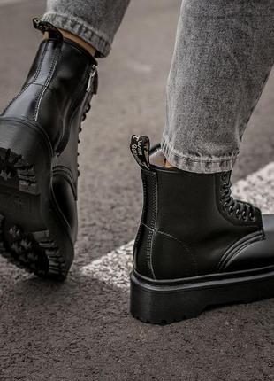 Зимние dr. martens jadon женские на платформе черные4 фото