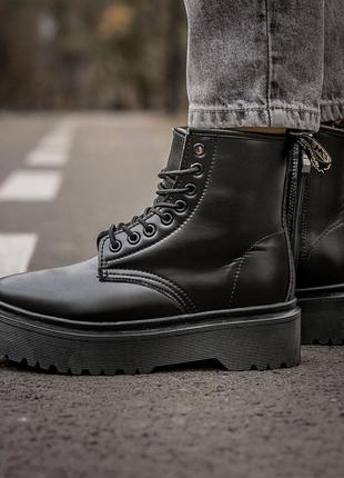 Зимние dr. martens jadon женские на платформе черные2 фото