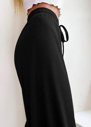 Жіночі літні штани кльош з турецького рубчика5 фото