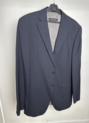 Темный синий пиджак из мужского плеча оверсайз шерсть1 фото