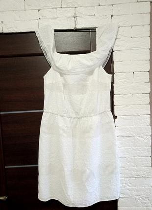 Коттоновое платье,перфорация сетка 52-541 фото