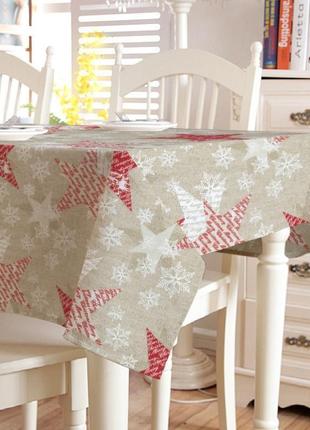 Новорічна скатертину time textile christmas star 100х160 см1 фото