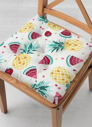Водовідштовхувальна подушка на стілець з тефлоновим покриттям time textile арбузики