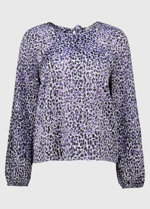 Модная атласная блузка с рукавами гофре р.203 фото