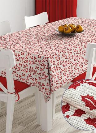 Новорічна скатертина time textile diamir red1 фото