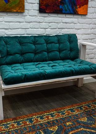 Подушка для садових меблів time textile velours emerald1 фото