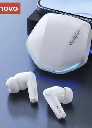 Навушники lenovo gm2 pro (бездротові bluetooth 5.3) чорні/білі6 фото