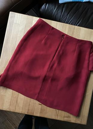 Красная юбка с воланом2 фото