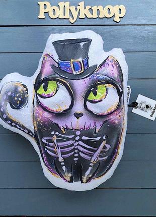 Подушка плюшевая кот