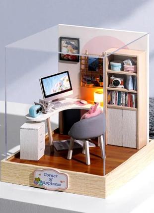 Конструктор 3d diy cute room qt-030 corner of happiness ляльковий будинок