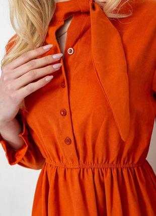Платье нарядное, цвет терракотовый, оранжевый r2034 фото