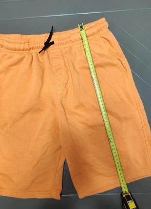 Шорты мужские базовые прямые широкие трикотажные оранжевые george man, размер s - m6 фото