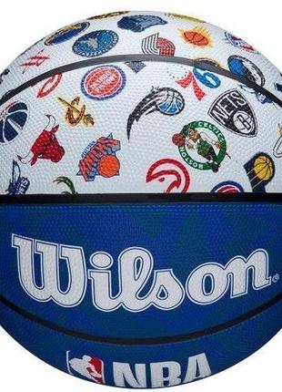 Мяч баскетбольный wilson nba all team outdoor size 7 (wtb1301xbnba)2 фото