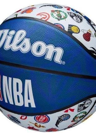 Мяч баскетбольный wilson nba all team outdoor size 7 (wtb1301xbnba)4 фото