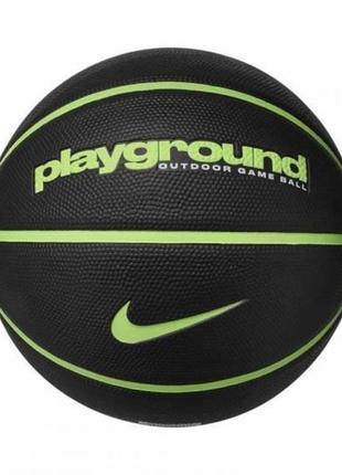 Мяч баскетбольный nike everyday playground 8p graphic deflated black/lime blast/lime blast size 72 фото