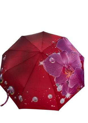 Зонт женский автомат flagman c цветочным принтом 9 спиц анти-ветер (153/3)