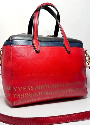 Шикарная кожаная сумка ysl yves saint laurent