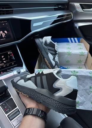 Кроссовки adidas nite jogger black gray8 фото