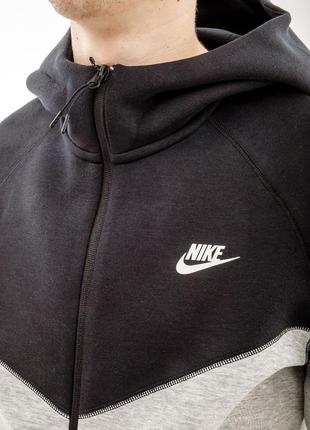 Мужская толстовка nike m nk tch flc fz wr hoodie разноцветный s (7dfb7921-064 s)3 фото