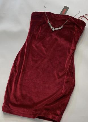 Платье велюровое мини misspap3 фото