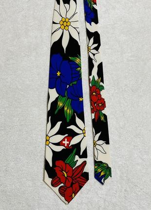Коллекционный шелковый галстук christian fischbacher switzerland4 фото