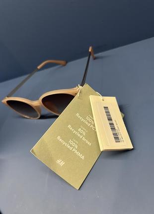 Нові бежеві сонячні окуляри , кругла оправа h&m mango zara & other stories cos6 фото