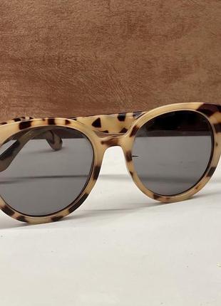 Леопардові бежеві круглі сонячні окуляри, коричнева оправа zara mango & other stories h&m4 фото